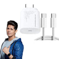 Samsung A55 5G 25W Type C-Type-C Adaptive Fast Mobile Charger With 1 Mt Cable White
