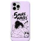 5 More Minutes liquid silicone phone cover in Lavender