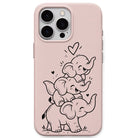 Baby Elephant Stack liquid silicone phone cover in Blush Pink