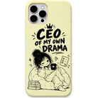 CEO of My Own Drama liquid silicone phone cover in Lemon Yellow