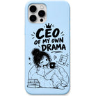 CEO of My Own Drama liquid silicone phone cover in Sky Blue