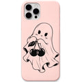 Cherry Ghostie Phone Cover – Pastel Liquid Silicone Case
