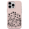 Cute Cat Family liquid silicone phone cover in Blush Pink