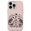 Cute Turtle Family liquid silicone phone cover in Blush Pink