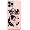 Delulu But Cute liquid silicone phone cover in Blush Pink