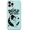 Delulu But Cute liquid silicone phone cover in Mint Green