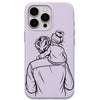 Father and Daughter liquid silicone phone cover in Lavender