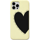 Giant Heart Frame liquid silicone phone cover in Lemon Yellow