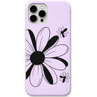 Giant Single Daisy liquid silicone phone cover in Lavender