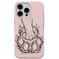 Lion Paw Line Art Phone Cover – Pastel Liquid Silicone Case