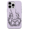 Lion Paw Line Art liquid silicone phone cover in Lavender