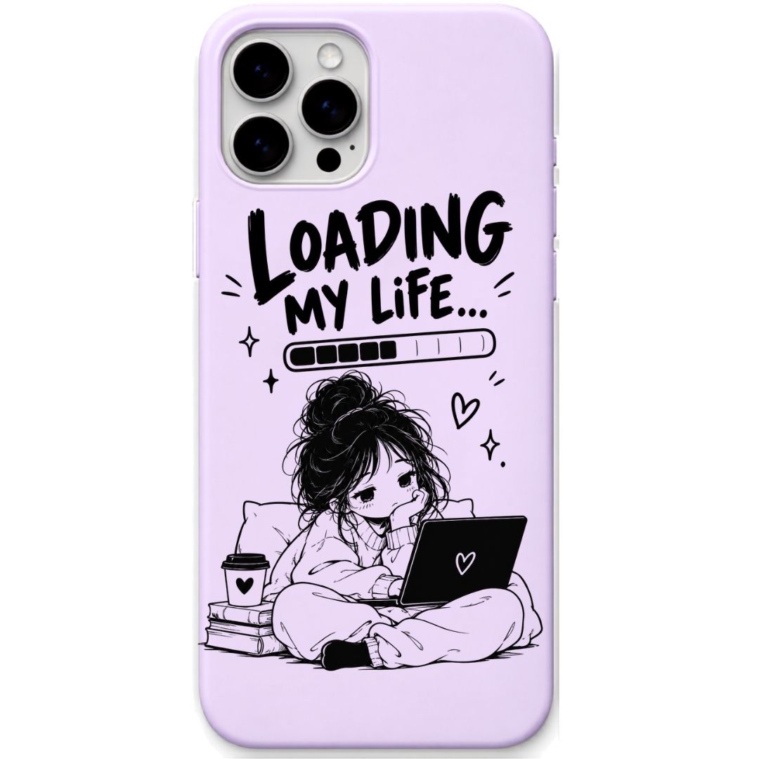 Loading My Life liquid silicone phone cover in Lavender