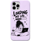 Loading My Life liquid silicone phone cover in Lavender