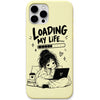 Loading My Life liquid silicone phone cover in Lemon Yellow