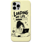 Loading My Life liquid silicone phone cover in Lemon Yellow