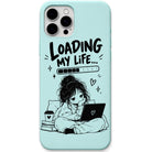 Loading My Life liquid silicone phone cover in Mint Green