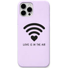 Love Signal WiFi Heart liquid silicone phone cover in Lavender