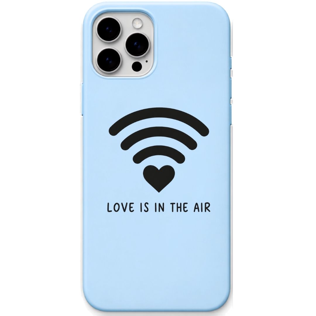 Love Signal WiFi Heart liquid silicone phone cover in Sky Blue