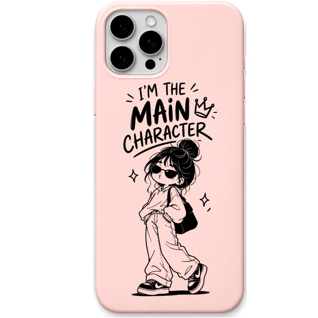 Main Character liquid silicone phone cover in Blush Pink