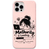 Maturity Is Loading liquid silicone phone cover in Blush Pink