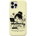 Maturity Is Loading liquid silicone phone cover in Lemon Yellow