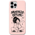 Mentally Offline liquid silicone phone cover in Blush Pink