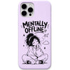 Mentally Offline liquid silicone phone cover in Lavender