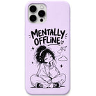 Mentally Offline liquid silicone phone cover in Lavender