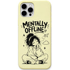Mentally Offline liquid silicone phone cover in Lemon Yellow