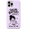 Social Battery Low liquid silicone phone cover in Lavender