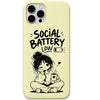 Social Battery Low liquid silicone phone cover in Lemon Yellow
