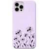 Wavy Stem Daisy liquid silicone phone cover in Lavender