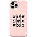 XO Heart Game Phone Cover – Pastel Liquid Silicone Case