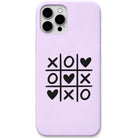 XO Heart Game liquid silicone phone cover in Lavender
