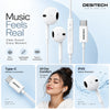 DesiTech Premium Type C Wired Earphones | For All Type C Mobile Models