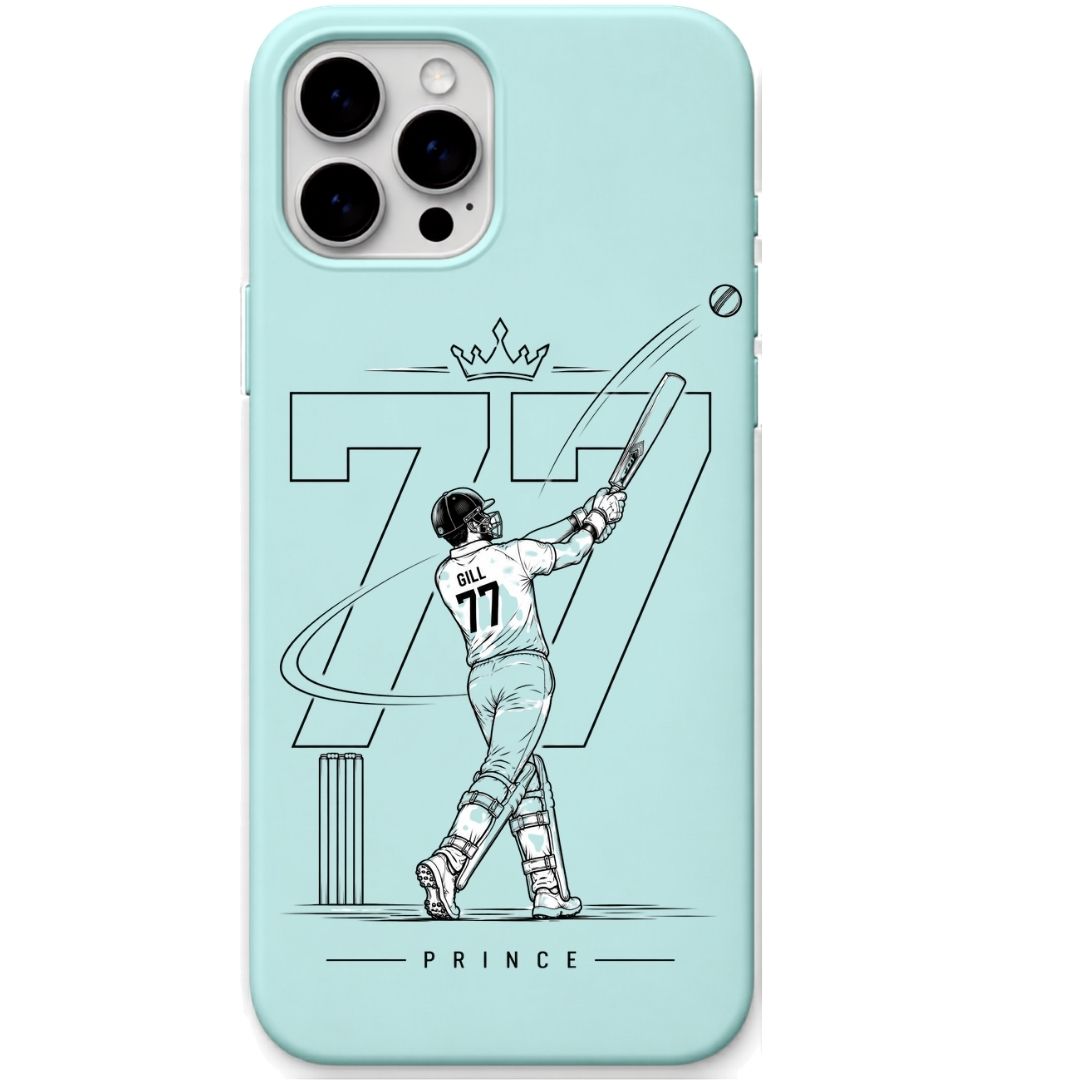Gill Prince Mint Green cricket mobile cover
