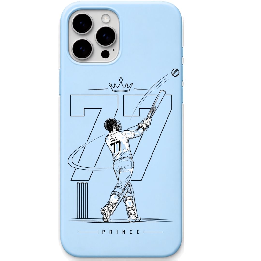 Gill Prince Sky Blue cricket mobile cover
