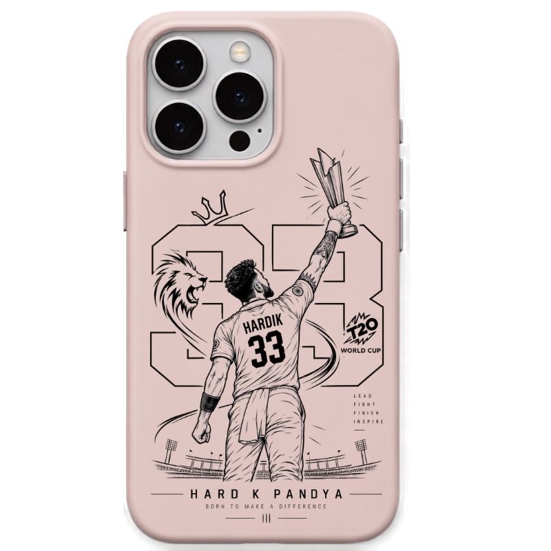 Hardik Pandya Blush Pink cricket mobile cover
