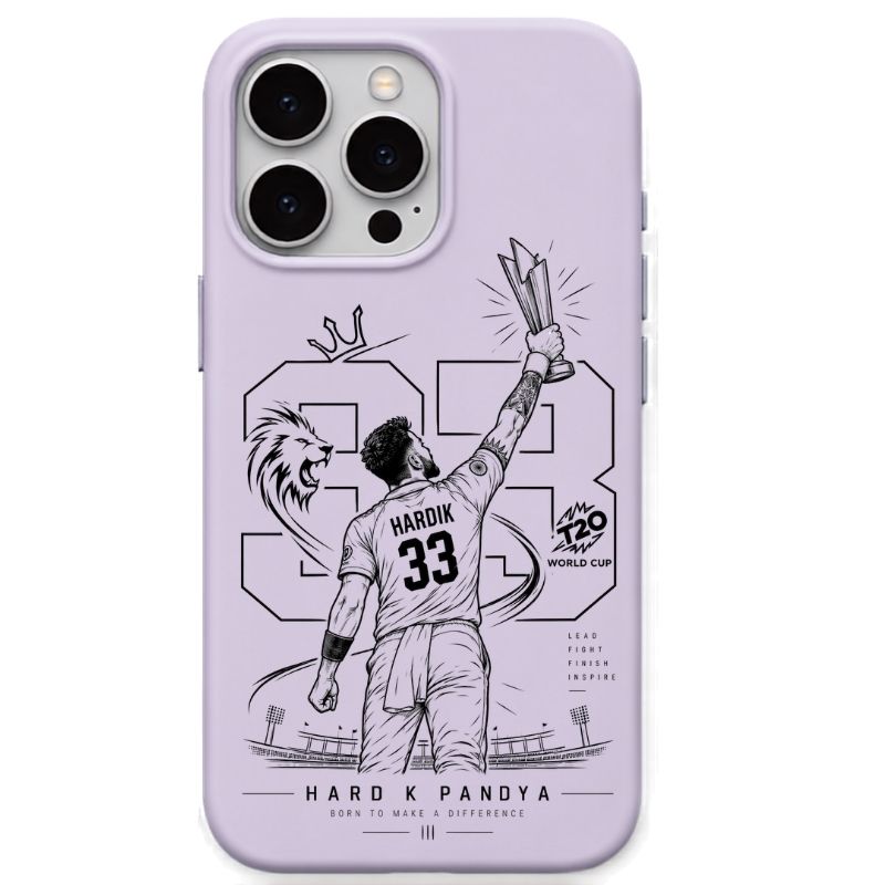 Hardik Pandya Lavender cricket mobile cover