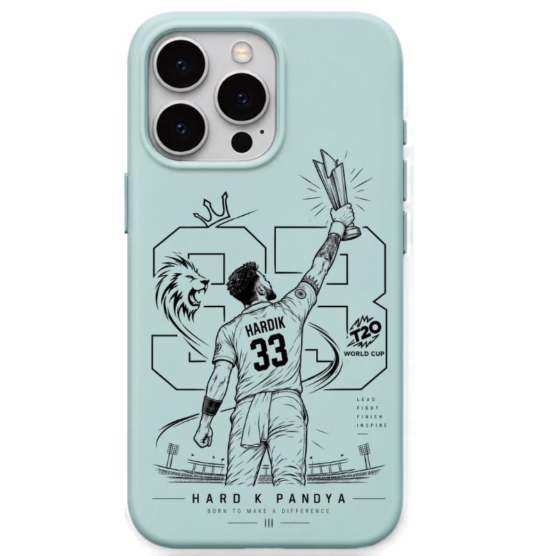 Hardik Pandya Mint Green cricket mobile cover
