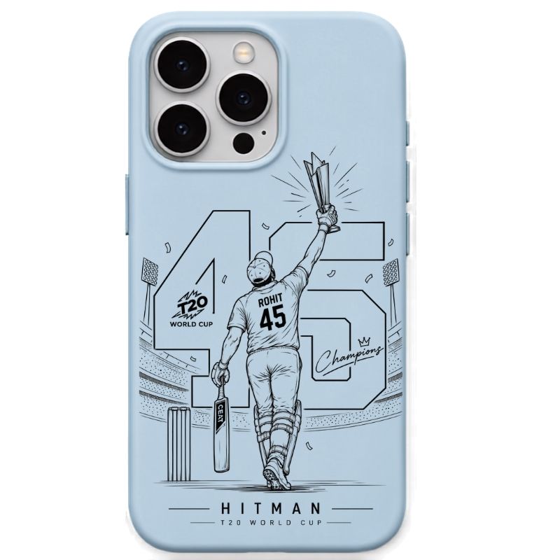 Hitman Rohit Lift The Worldcup Sky Blue cricket mobile cover