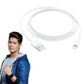 Lightning To Usb Charge and Data Sync Lightning Cable for Apple iPhone SE (2019)- 1 M White