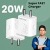 Apple iPhone 20W Charger | For All iPhone iPad Models With Type C to Lightning Cable By The DesiTech