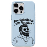 Aao Tumhe Badiya Charash Pilata Hoon meme iPhone cover in Sky Blue
