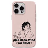Abhi Maza Ayega Na Bhidu meme iPhone cover in Blush Pink