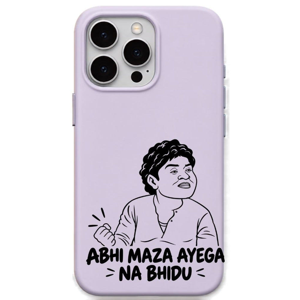 Abhi Maza Ayega Na Bhidu meme iPhone cover in Lavender