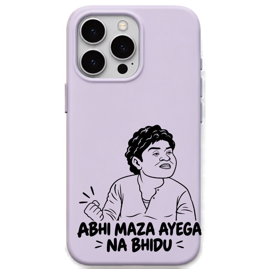 Abhi Maza Ayega Na Bhidu meme iPhone cover in Lavender