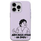Abhi Maza Ayega Na Bhidu meme iPhone cover in Lavender