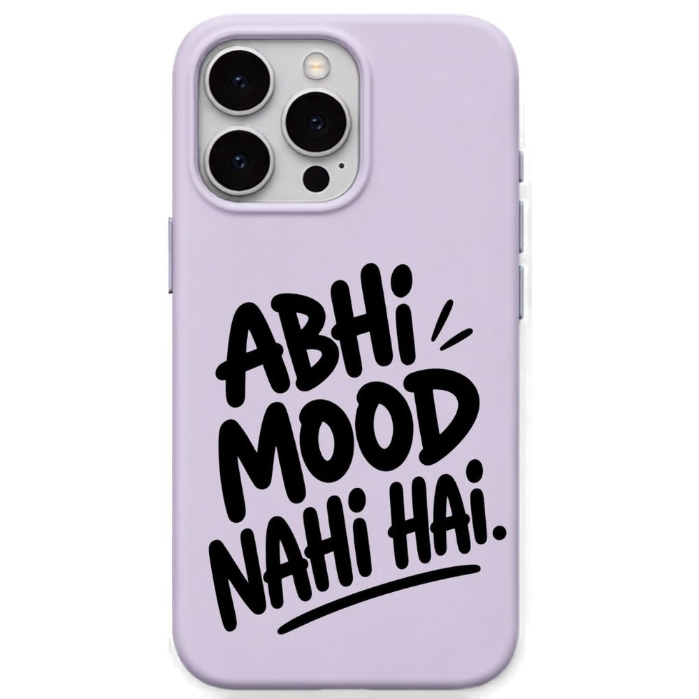 Abhi Mood Nahi Hai meme iPhone cover in Lavender