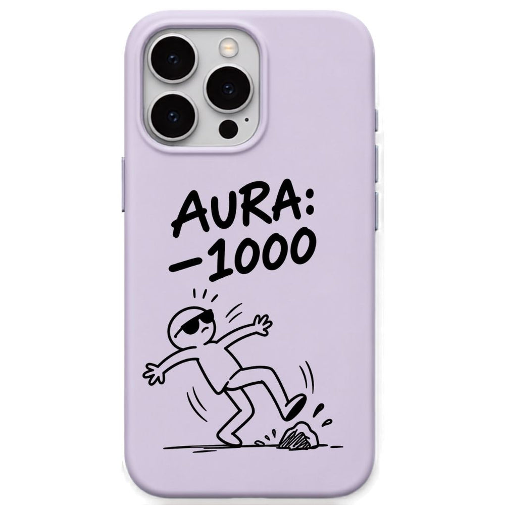 Aura -1000 meme iPhone cover in Lavender